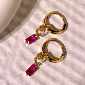 Load image into Gallery viewer, Birthstone Earrings