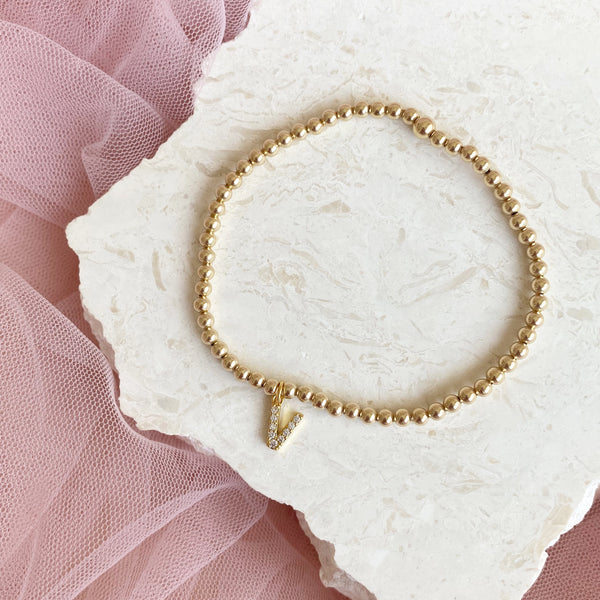 Load image into Gallery viewer, Initial Charm Bracelet
