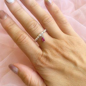 Birthstone Charm Ring